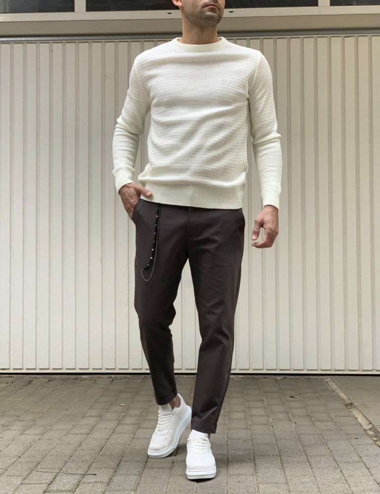 Ben Tailor Ανδρικό ανθρακί υφασμάτινο παντελόνι Kowalski 0398K φωτογραφία